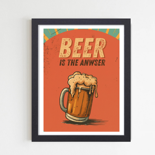 Beer Quote Pop Art Painting Poster, Classic Wall Art for Home & Office living Room Bedroom decor Gift Wallpaper Paintings Stickers, Beer Quote Painting poster, wall art,Vintage wall art, Poster with double-sided tape,Bedroom wall poster, Office wall decoration Home wall painting, Unframed art print, Modern art poster, Famous artwork print, Living room wall art, Hallway wall poster, Art print for bedroom, Aesthetic wall poster, Masterpiece painting print,