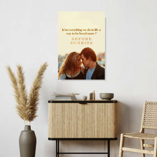 Before Sunrise Movie Poster Frame Romance Drama Film Framed Posters Hollywood Movies Artwork Canvas Painting Photo Frames for Wall Decor Home Decoration Living Room Bedroom Office Study Room Cafe Restraunt Restro