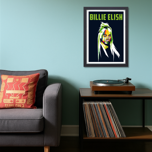 Billie Elish Poster Frame American Singer Framed Poster Music Songwriter Art work Canvas Painting Photo Frames for wall Decor Cafe Restraunt Girls Bedroom Living room Home & Office Decoration, Billie Eilish poster, Billie Eilish poster pinterest, Billie Eilish poster black and white, Billie Eilish posters for sale, Billie Eilish frame, Billie Eilish framed poster, Billie Eilish framed picture, Billie Eilish framed vinyl, Billie Eilish framed prints, Billie Eilish framed art, Billie Eilish framed wall art