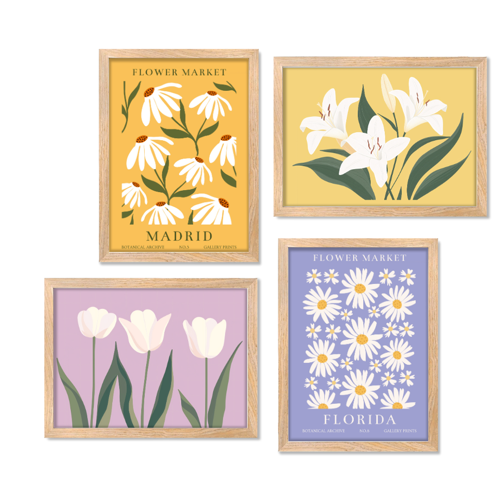 Boho Art Flower Paintings frame Posters Wall art, framed art prints, home decor, office decor, classic art decor, artistic wall decor, interior decoration, ready to hang art, canvas wall art classic art decor, artistic wall decor, interior decoration, ready to hang art, Van Gogh art prints