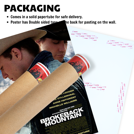 Brokeback Mountain Movie Poster Frame Western Romance Film Artwork Framed Posters Hollywood Movies Canvas Painting Photo Frames for Wall Decor Home Decoration Living Room Bedroom Office Study Room Cafe Restraunt