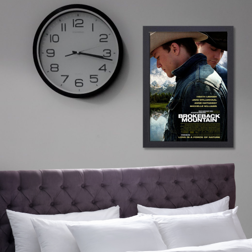 Brokeback Mountain Movie Poster Frame Western Romance Film Artwork Framed Posters Hollywood Movies Canvas Painting Photo Frames for Wall Decor Home Decoration Living Room Bedroom Office Study Room Cafe Restraunt
