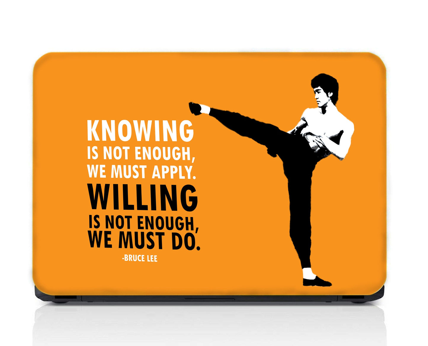 Bruce Lee Laptop Skin Vinyl, No Bubble, Multicolor 11.6"- 15.6" inch Laptop