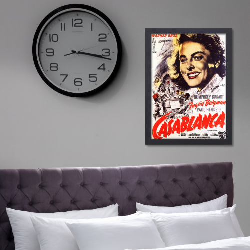 Casablanca Movie Poster Frame Romance War Film Framed Posters Hollywood Movies Art work Canvas Painting Photo Frames  for Wall Decor Home Decoration Living Room Bedroom Office Study Room Cafe Restraunt Restro