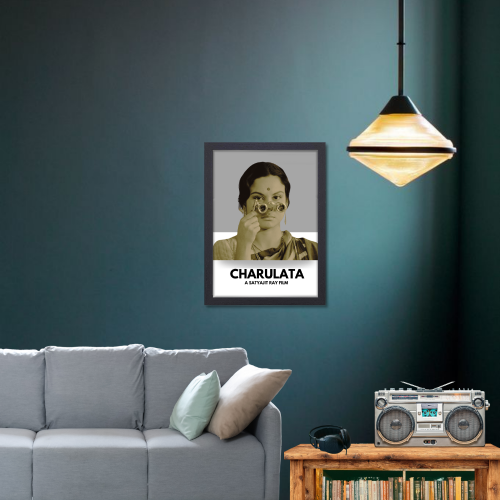 Charulata Movie Poster Frame Satyajit Roy's Movies Framed Posters Bollywood Artwork Canvas Painting Photo Frames For Wall Decor Restraunt Cafe Bedroom Living Room Decoration Home Office, Charulata movie poster, Charulata poster, Charulata original poster, Charulata 1964 poster, detective charulata poster,  charulata film poster, charulata poster satyajit roy, charulata movie wall poster, charulata movie wall frame, charulata movie wall frame design, charulata movie wall images, charulata movie WALL FRAME 