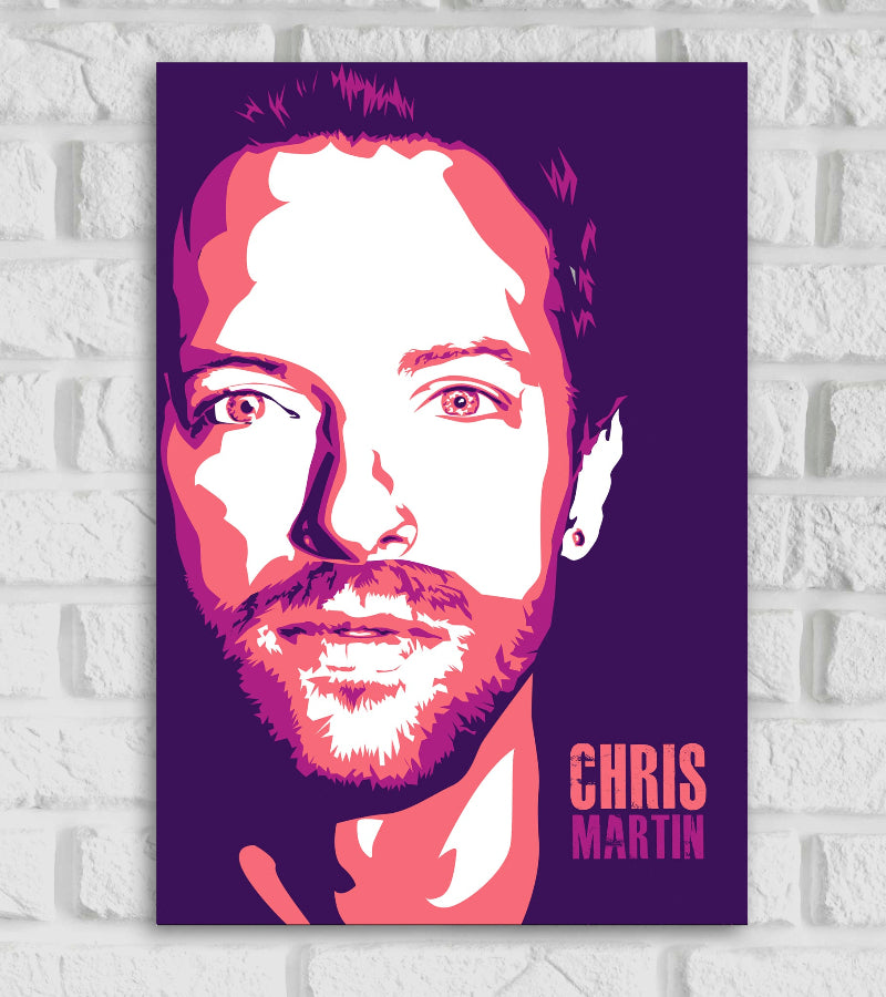 Chris Martin Singer-Songwriter and Musician Hollywood Actor Songwriter Pop Culture Art Music Artist Painting Texture Motivational Quote Colorful Matte Finish Posters Frames

