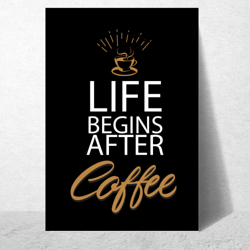 Coffee Quote Poster Framed Posters for Restraunt Cafe With Frame Canvas Painting Photo Frames Wall Decor Decoration