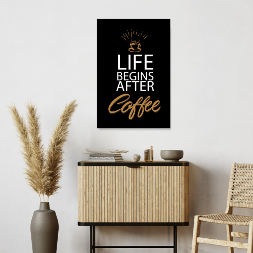 Coffee Quote Poster Framed Posters for Restraunt Cafe With Frame Canvas Painting Photo Frames Wall Decor Decoration