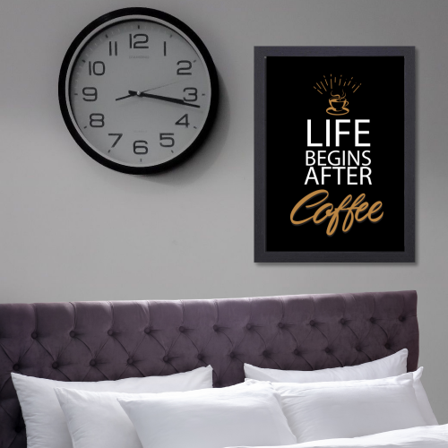 Coffee Quote Poster Framed Posters for Restraunt Cafe With Frame Canvas Painting Photo Frames Wall Decor Decoration