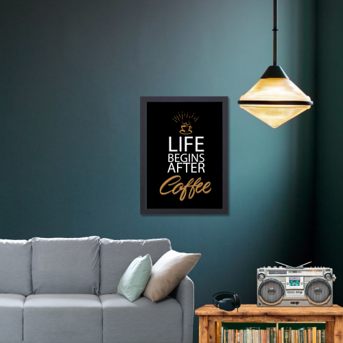 Coffee Quote Poster Framed Posters for Restraunt Cafe With Frame Canvas Painting Photo Frames Wall Decor Decoration