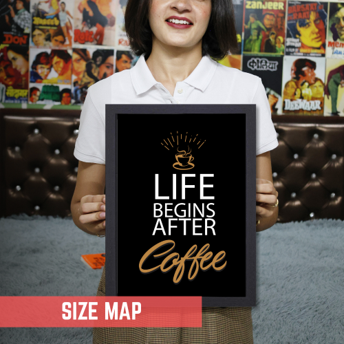Coffee Quote Poster Framed Posters for Restraunt Cafe With Frame Canvas Painting Photo Frames Wall Decor Decoration