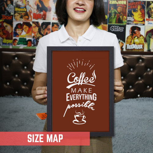 Coffee Quote Art Poster Framed Posters for Restraunt Cafe With Frame Canvas Painting Photo Frames Wall Decor Decoration