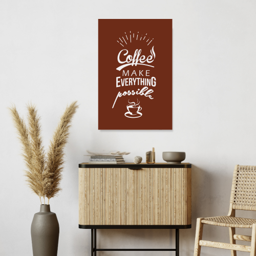 Coffee Quote Art Poster Framed Posters for Restraunt Cafe With Frame Canvas Painting Photo Frames Wall Decor Decoration