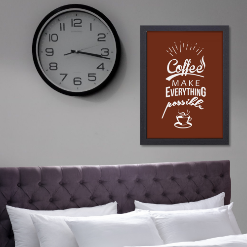 Coffee Quote Art Poster Framed Posters for Restraunt Cafe With Frame Canvas Painting Photo Frames Wall Decor Decoration