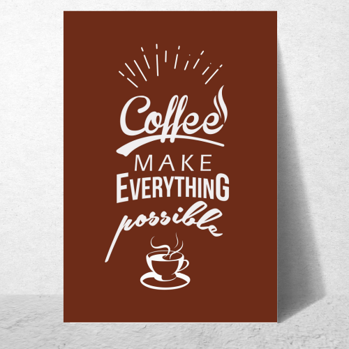 Coffee Quote Art Poster Framed Posters for Restraunt Cafe With Frame Canvas Painting Photo Frames Wall Decor Decoration