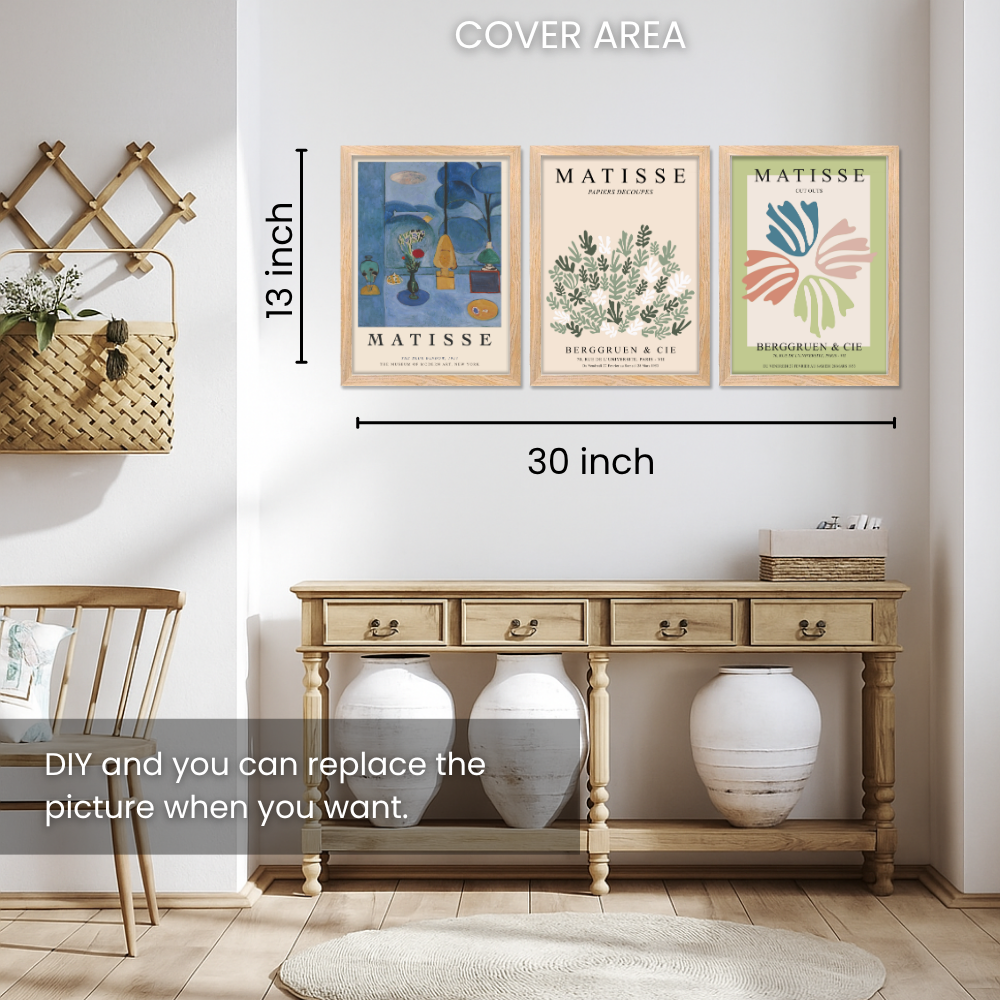 Set of 3 Henri Matisse Wall Art Paintings Framed Poster for Home Decoration, Living Room, Bedroom, Kitchen, and Office Wall Decoration (Copy)