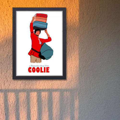 Coolie Movie Poster Frame Actor Amitabh Bachchan Movies Framed Posters Bollywood  Artwork Canvas Painting Photo frames for Wall Decor Bedroom Living Room Decoration Home Office walls Restraunt Cafe, coolie movie poster, coolie movie poster amitabh bachchan, coolie movie poster design, coolie movie poster png, coolie movie poster copy, coolie movie poster framed, coolie poster framed, amitabh bachchan old movie poster, amitabh bachchan all movie poster, amitabh bachchan coolie movie poster, amitabh bachchan 