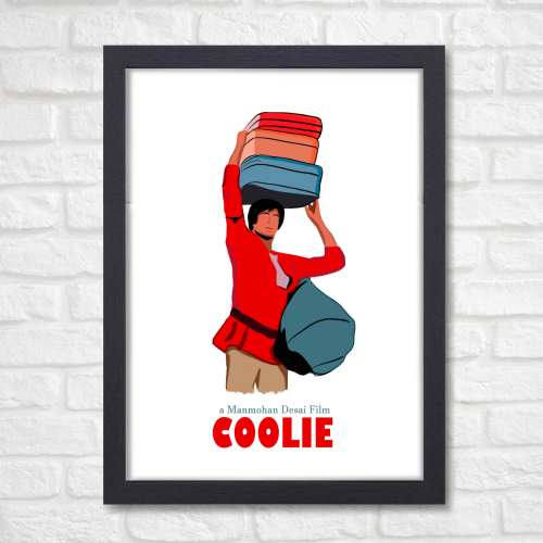 Coolie Movie Poster Frame Actor Amitabh Bachchan Movies Framed Posters Bollywood  Artwork Canvas Painting Photo frames for Wall Decor Bedroom Living Room Decoration Home Office walls Restraunt Cafe, coolie movie poster, coolie movie poster amitabh bachchan, coolie movie poster design, coolie movie poster png, coolie movie poster copy, coolie movie poster framed, coolie poster framed, amitabh bachchan old movie poster, amitabh bachchan all movie poster, amitabh bachchan coolie movie poster, amitabh bachchan 