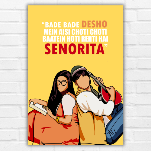 DDLJ Movie Shahrukh Khan Kajol AS SENORITA Movie Frame Poster Bollywood Movies Motivational Quote Actors Singers Quotes Wall Art Decor Photo Frames Posters Canvas Painting For Restraunt Cafe Students Bedroom Living Room Decoration Home Office wall Poster, dilwale dulhania le jayenge poster, dilwale dulhania le jayenge movie poster, dilwale dulhania le jayenge poster hd, dilwale dulhania le jayenge photo, dilwale dulhania le jayenge poster in switzerland, dilwale dulhania le jayenge ka poster, ddlj poster