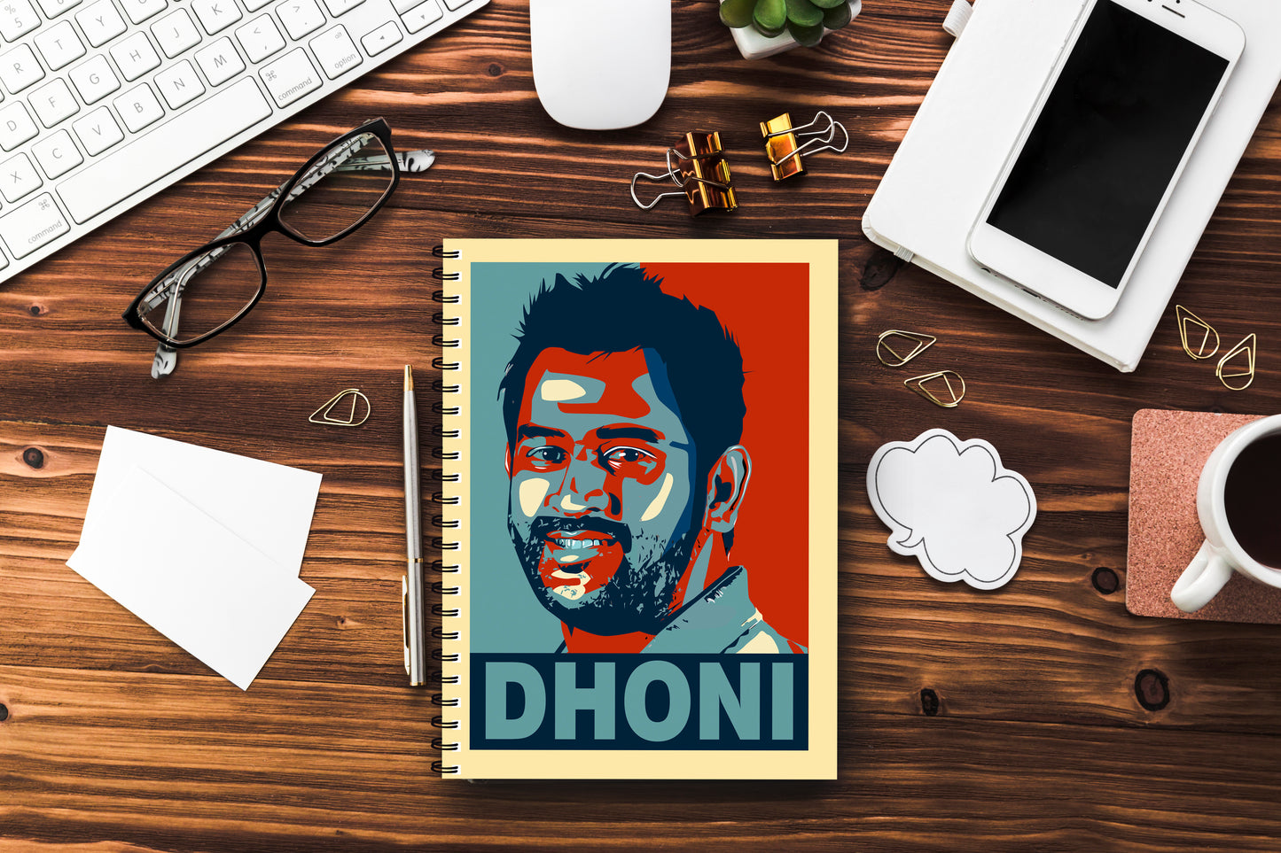 M S Dhoni Printed Notebook