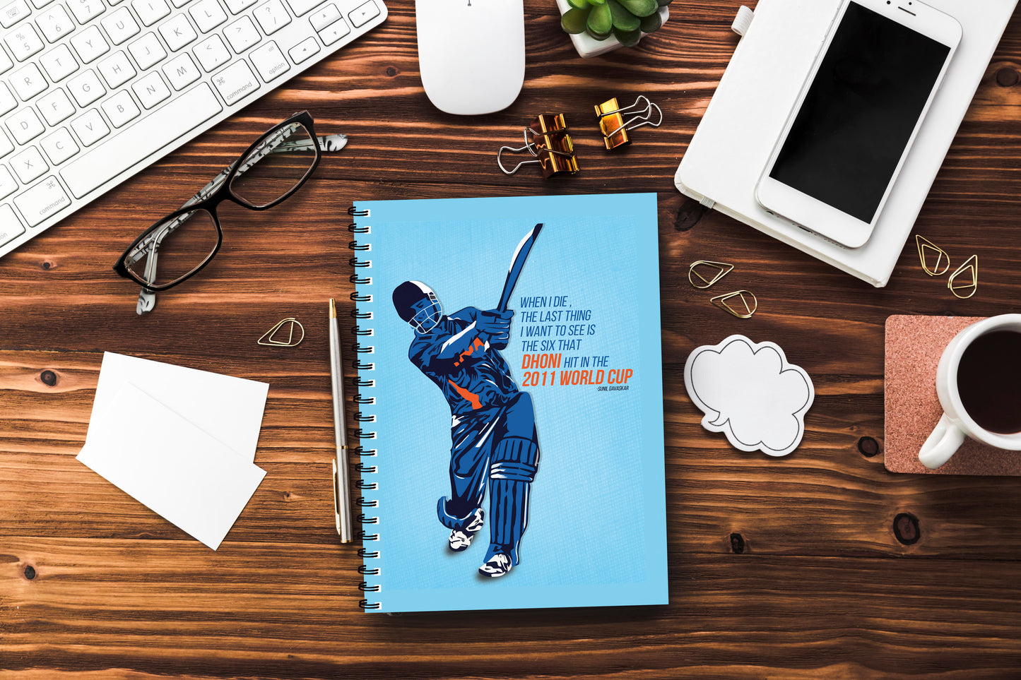 M S Dhoni Printed Notebook