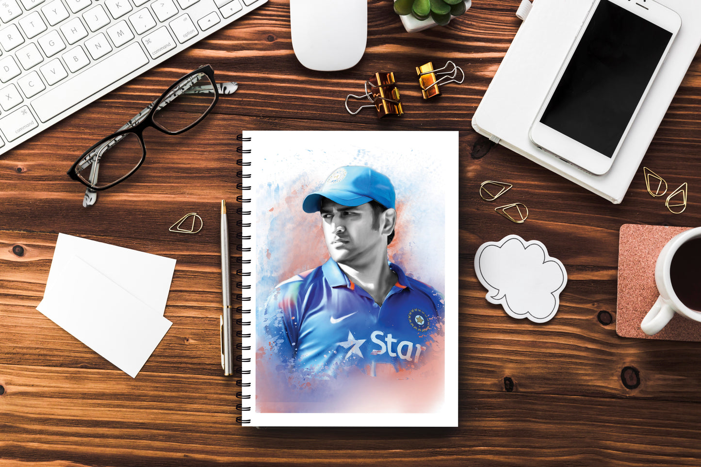 M S Dhoni Printed Notebook