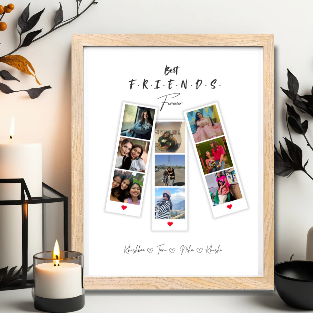 Best Friends Forever Personalized Photo Frame – Add Photos & Names