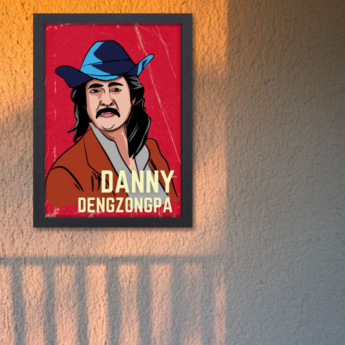 Danny Denzongpa Classic Actor Poster Frame Indian Playback Singer Artwork Framed Posters Bollywood Actors Canvas Painting Photo Frames for Wall Decor Living Room Bedroom  Study Room Restraunt Cafe Office & Home Decoration