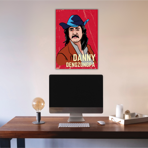 Danny Denzongpa poster framed, indian actor poster, bollywood actor poster