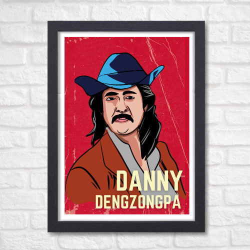 Danny Denzongpa Classic Actor Poster Frame Indian Playback Singer Artwork Framed Posters Bollywood Actors Canvas Painting Photo Frames for Wall Decor Living Room Bedroom  Study Room Restraunt Cafe Office & Home Decoration