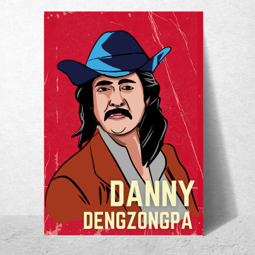 Danny Denzongpa Classic Actor Poster Frame Indian Playback Singer Artwork Framed Posters Bollywood Actors Canvas Painting Photo Frames for Wall Decor Living Room Bedroom  Study Room Restraunt Cafe Office & Home Decoration
