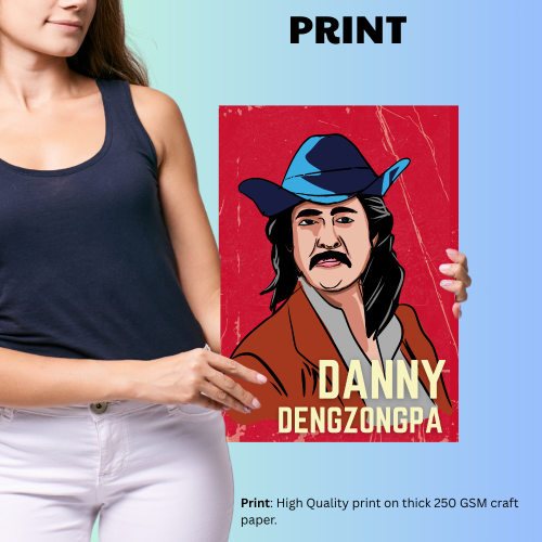 Danny Denzongpa Classic Actor Poster Frame Indian Playback Singer Artwork Framed Posters Bollywood Actors Canvas Painting Photo Frames for Wall Decor Living Room Bedroom  Study Room Restraunt Cafe Office & Home Decoration