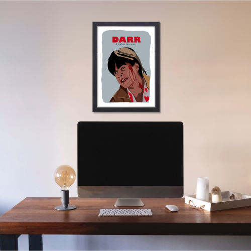Darr Movie Poster Frame ShahRukh Khan Artwork Framed Posters Bollywood Actor SRK Artwork Canvas Painting Photo Frames for Wall Decor Bedroom Dining Hall Kitchen Restraunt cafe & Office walls decoration, darr movie poster, darr poster, darr srk poster, darr poster hd, srk pathan movie poster, pathan poster, pathan poster hd, pathan poster design,  pathan poster hd wallpaper, srk devdas poster, srk movie poster, srk movie poster hd, shahrukh khan movie poster