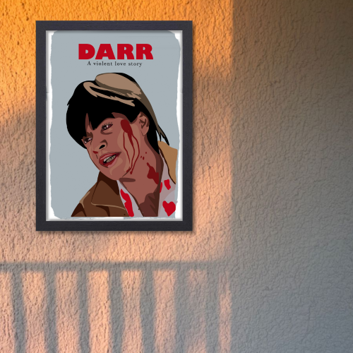 Darr Movie Poster Frame ShahRukh Khan Artwork Framed Posters Bollywood Actor SRK Artwork Canvas Painting Photo Frames for Wall Decor Bedroom Dining Hall Kitchen Restraunt cafe & Office walls decoration, darr movie poster, darr poster, darr srk poster, darr poster hd, srk pathan movie poster, pathan poster, pathan poster hd, pathan poster design,  pathan poster hd wallpaper, srk devdas poster, srk movie poster, srk movie poster hd, shahrukh khan movie poster