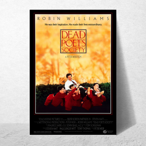 Dead Poets Society Movie Poster Frame Comedy Drama Film Art work Framed Posters Hollywood Movies Canvas Painting Photo Frames for Wall Decor Home Decoration Living Room Bedroom Office Study Room Cafe