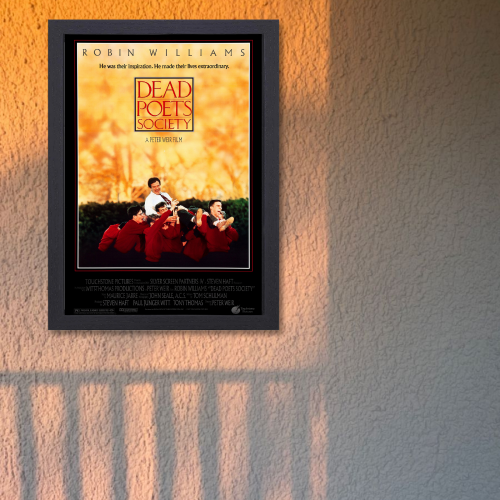 Dead Poets Society Movie Poster Frame Comedy Drama Film Art work Framed Posters Hollywood Movies Canvas Painting Photo Frames for Wall Decor Home Decoration Living Room Bedroom Office Study Room Cafe