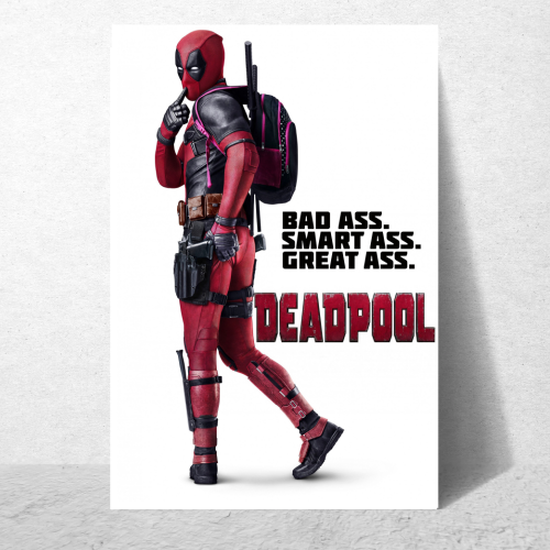 Deadpool Film Poster Frame Avengers Movie Action Comedy Framed Posters Hollywood Movies Art work Canvas Painting Photo Frames for Wall Decor Home Decoration Living Room Bedroom Office Study Room Cafe Restraunt