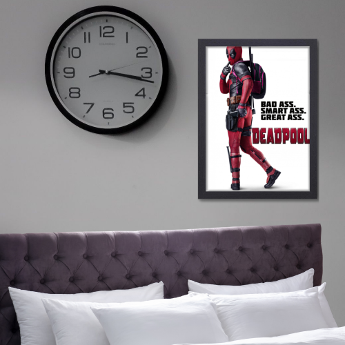Deadpool Film Poster Frame Avengers Movie Action Comedy Framed Posters Hollywood Movies Art work Canvas Painting Photo Frames for Wall Decor Home Decoration Living Room Bedroom Office Study Room Cafe Restraunt