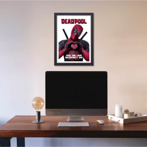 Deadpool Movie Poster Frame Avengers Action Comedy Framed Posters Hollywood Movies Art work Canvas Painting Photo Frames for Wall Decor Home Decoration Living Room Bedroom Office Study Room Cafe Restraunt