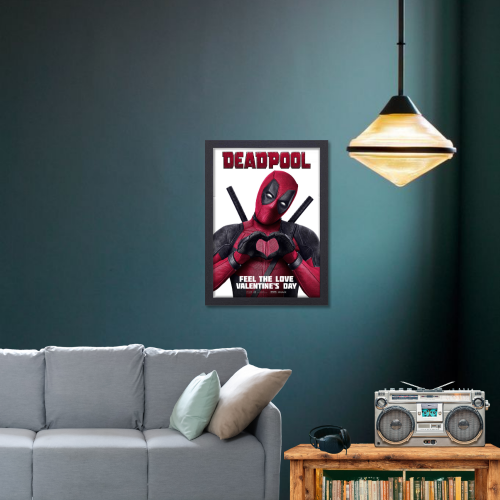 Deadpool Movie Poster Frame Avengers Action Comedy Framed Posters Hollywood Movies Art work Canvas Painting Photo Frames for Wall Decor Home Decoration Living Room Bedroom Office Study Room Cafe Restraunt
