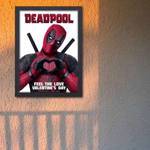 Deadpool Movie Poster Frame Avengers Action Comedy Framed Posters Hollywood Movies Art work Canvas Painting Photo Frames for Wall Decor Home Decoration Living Room Bedroom Office Study Room Cafe Restraunt