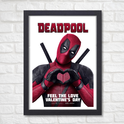 Deadpool Movie Poster Frame Avengers Action Comedy Framed Posters Hollywood Movies Art work Canvas Painting Photo Frames for Wall Decor Home Decoration Living Room Bedroom Office Study Room Cafe Restraunt