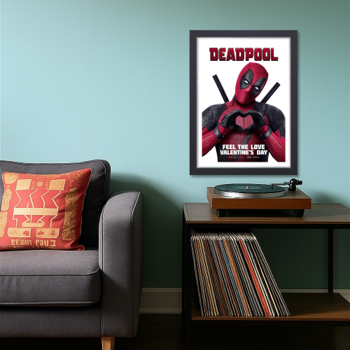 Deadpool Movie Poster Frame Avengers Action Comedy Framed Posters Hollywood Movies Art work Canvas Painting Photo Frames for Wall Decor Home Decoration Living Room Bedroom Office Study Room Cafe Restraunt