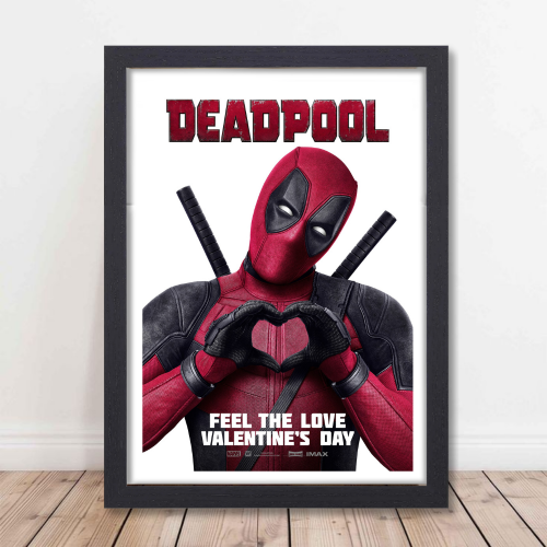 Deadpool Movie Poster Frame Avengers Action Comedy Framed Posters Hollywood Movies Art work Canvas Painting Photo Frames for Wall Decor Home Decoration Living Room Bedroom Office Study Room Cafe Restraunt
