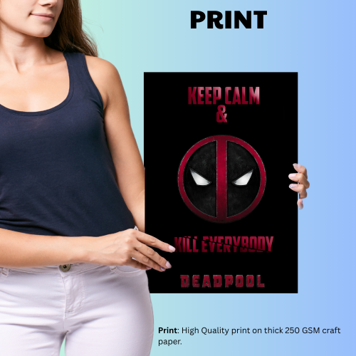 Deadpool Movie Poster Frame Avengers Movies Action Comedy Framed Posters Hollywood Film Art work Canvas Painting Photo Frames for Wall Decor Home Decoration Living Room Bedroom Office Study Room Cafe Restraunt