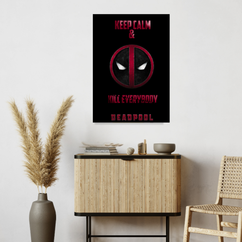 Deadpool Movie Poster Frame Avengers Movies Action Comedy Framed Posters Hollywood Film Art work Canvas Painting Photo Frames for Wall Decor Home Decoration Living Room Bedroom Office Study Room Cafe Restraunt