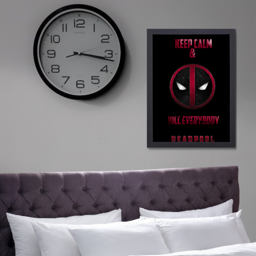 Deadpool Movie Poster Frame Avengers Movies Action Comedy Framed Posters Hollywood Film Art work Canvas Painting Photo Frames for Wall Decor Home Decoration Living Room Bedroom Office Study Room Cafe Restraunt