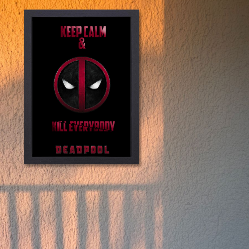 Deadpool Movie Poster Frame Avengers Movies Action Comedy Framed Posters Hollywood Film Art work Canvas Painting Photo Frames for Wall Decor Home Decoration Living Room Bedroom Office Study Room Cafe Restraunt