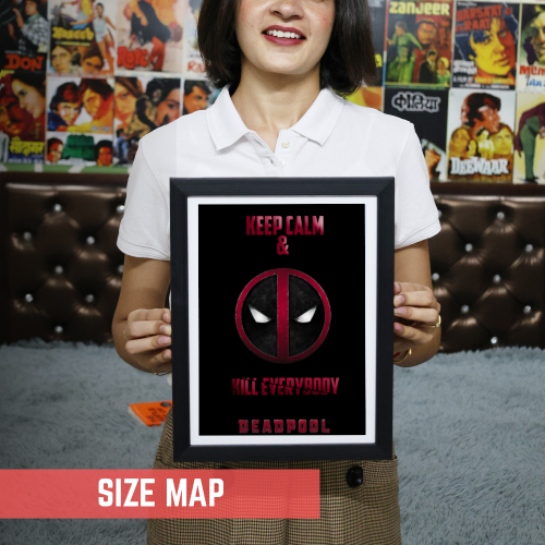 Deadpool Movie Poster Frame Avengers Movies Action Comedy Framed Posters Hollywood Film Art work Canvas Painting Photo Frames for Wall Decor Home Decoration Living Room Bedroom Office Study Room Cafe Restraunt