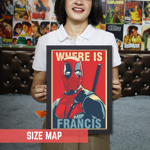 Deadpool Movie Poster Frame Avengers Action Comedy Framed Posters Hollywood Movies Art work Canvas Painting Photo Frames for Wall Decor Home Decoration Living Room Bedroom Office Study Room Cafe Restraunt Art